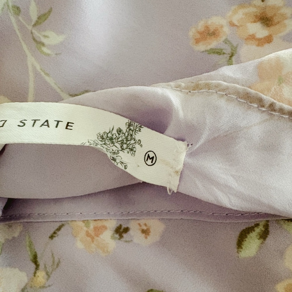 Altar’d State Lavender Floral Midi Slip Dress - Picture 2 of 2